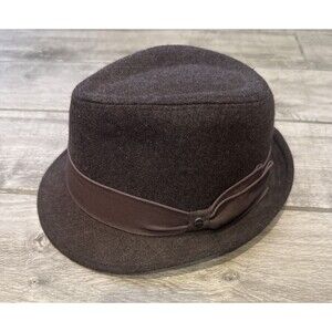 Stetson Wool Fedora Hat Small / Medium Chocolate Gray Rat Pack Sinatra